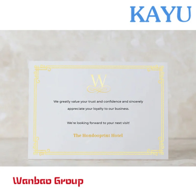 Custom  Luxury Custom Thank You Cards Personalized PVC Transparent Sulfate Butter Paper Printing Business Thank You Card For Inv