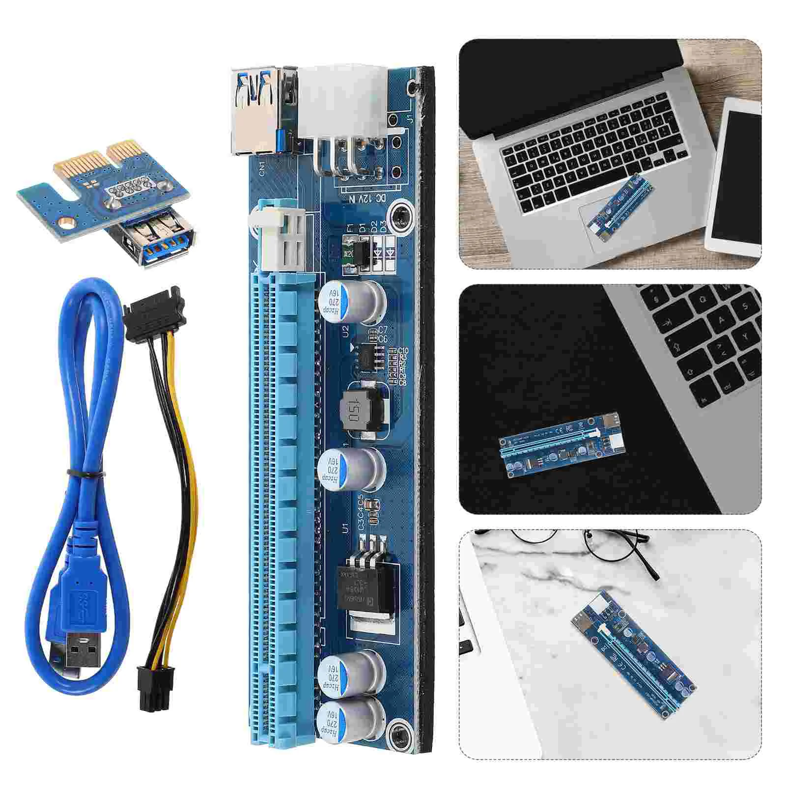 

Graphics Cards Laptop External Pcie Riser Mining Express Extension USB Notebook 1280X390X200CM for Computer Gpu Office