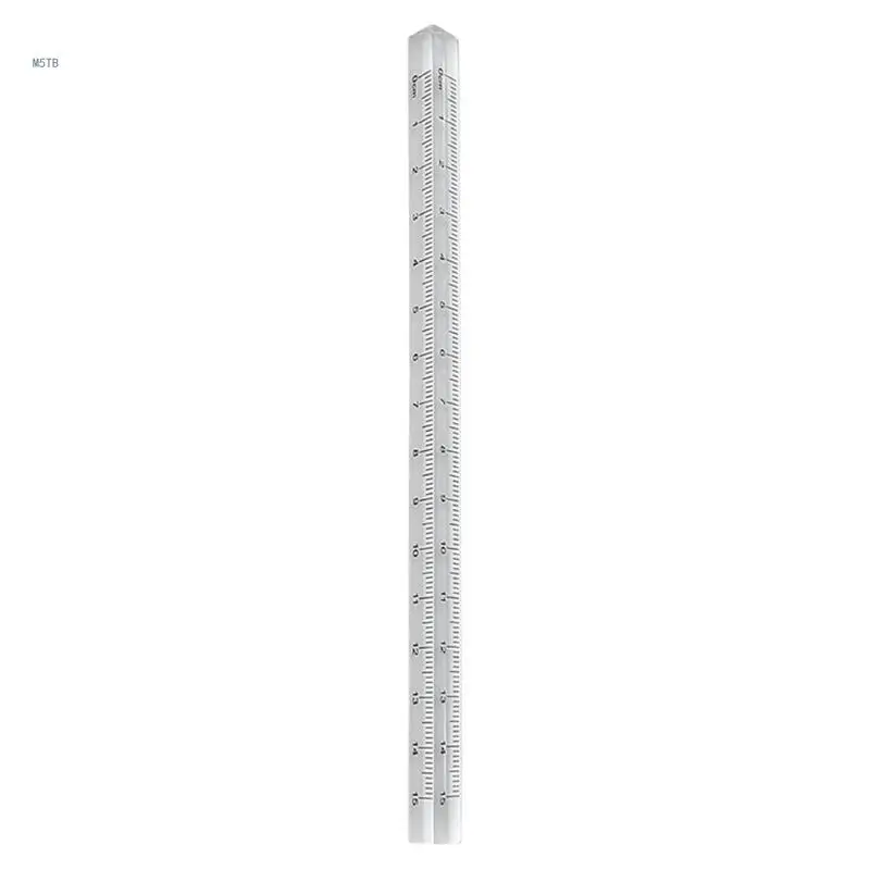 Portable Acrylic Straight Ruler Accurate Mathematics Ruler Three-sided Clear Ruler Lightweight Durable Student Dropship
