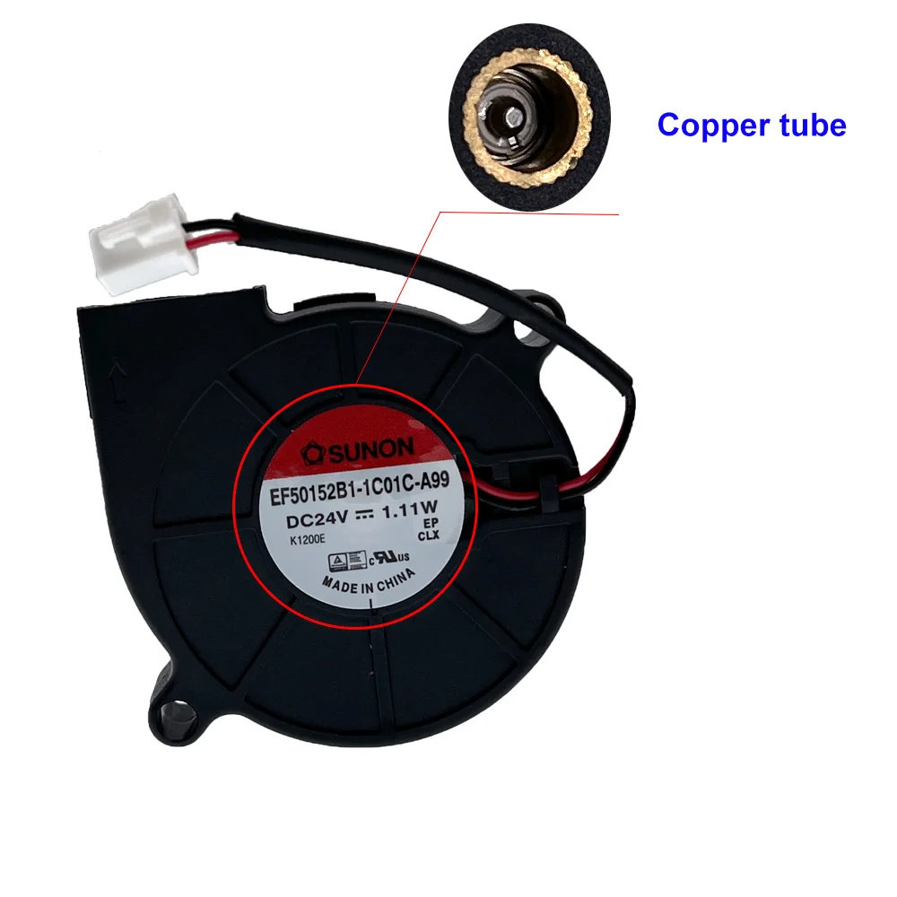 

Sunon 3D Printer Blower Fan 5015 24V 1.11W Dual Ball Bearing Fan Centrifugal Cooling Turbo Fan 50X50X15mm 5015S