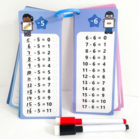 Math Training Cards 15pcs with Pen Addition Subtraction Multiplication Division School Learning Mathematics Teaching Tools TMZ