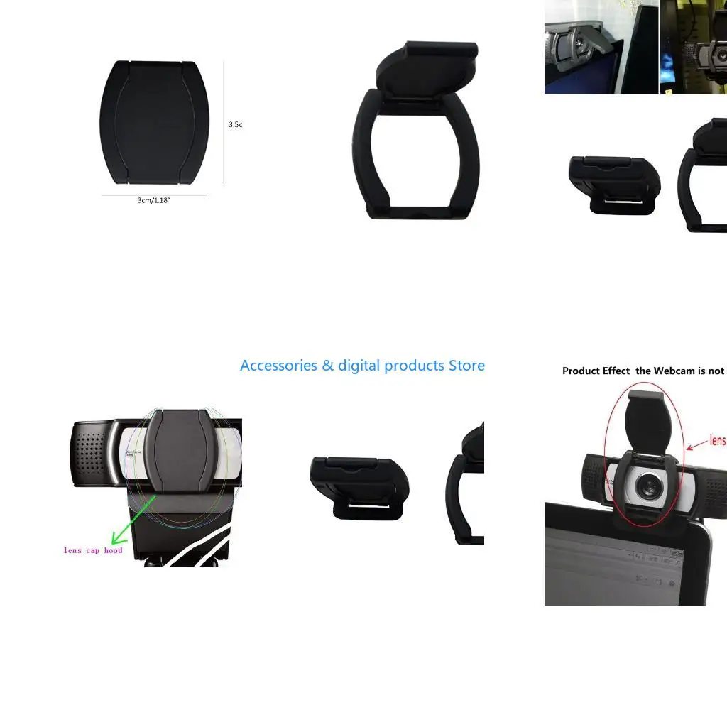 77JD Computer Webcam Cover Privacy Shutter Lens Caps Hood Protective Cover for C920