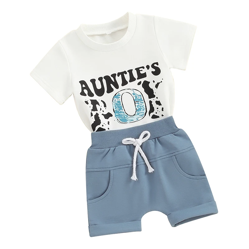 

Auntie Baby Boy Girl Clothes Aunties Boy Girl Short Sleeve T Shirt Cute Shorts Baby Girl Boy Summer Outfit Set