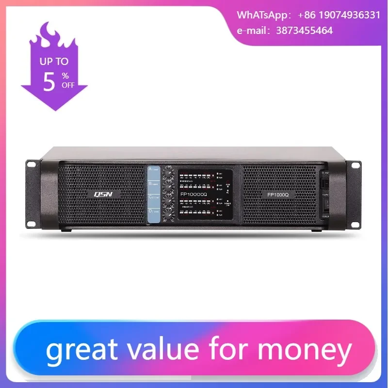 Stable 2ohm 2500 Watts Power Amplifier FP10000 Subwoofer Speaker Amplifiers 4 Channels Class TD