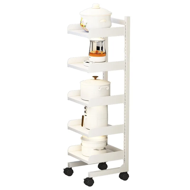Kitchen floor-to-ceiling multi-layer storage rack with extremely narrow gap rack