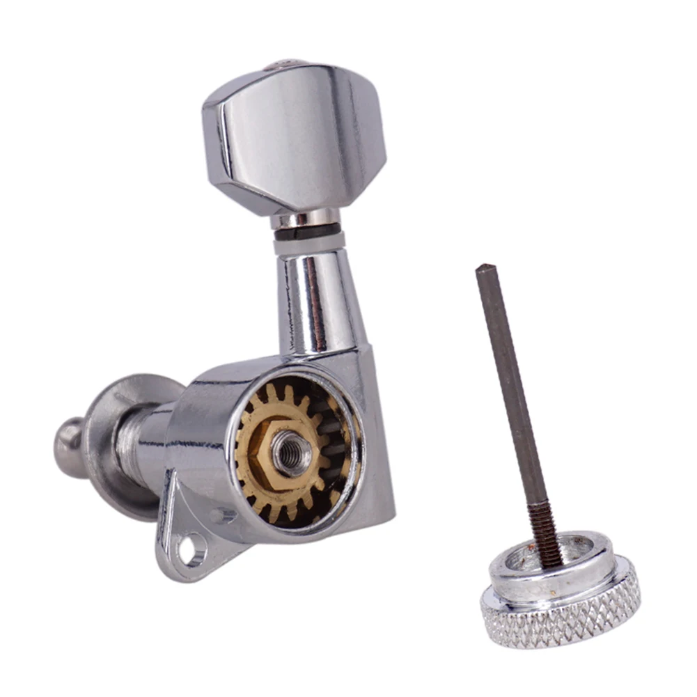 6pcs Electric Acoustic Guitar Locking Tuner Pegs Stringed Instruments String Tuning Pegs Locking Tuner Guitar Parts