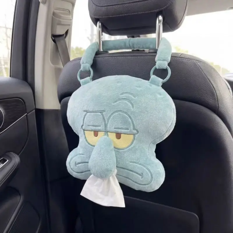 SpongeBob SquarePants Anime Peripherals Squidward Tentacles Figure Tissue Box Squidward Tentacles Figurine Doll Toys Gifts - view 3