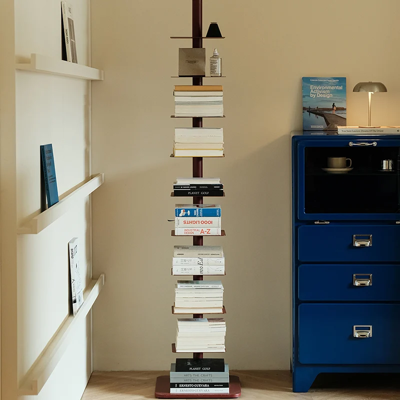 خزائن الكتب الدائمة البسيطة ركن المكتب الفن الجمالي خزائن الكتب على الأرض رفوف المجلات تصاميم أثاث فريد من نوعه Estante Livros #5