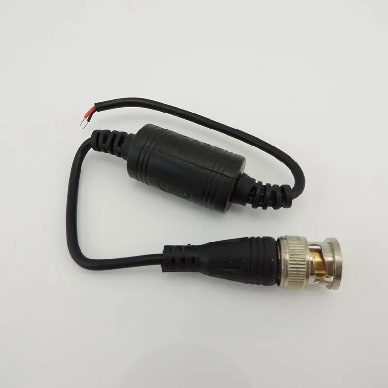 1Pair AHD/CVI/TVI HD Twisted Pair Transmitter Waterproof Passive BNC to 2-core Cable Video Balun for CCTV ABS Plastic L1