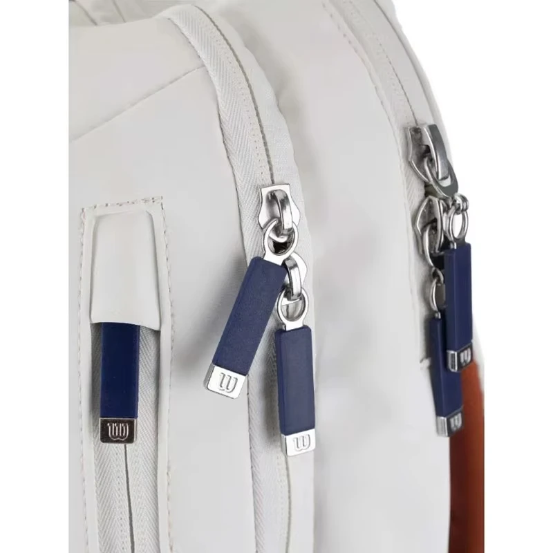 Wilson Super Tour Roland Garos Borsa per racchetta da tennis Zaino per racchetta da tennis impermeabile di grande capacità con scomparto per donna uomo