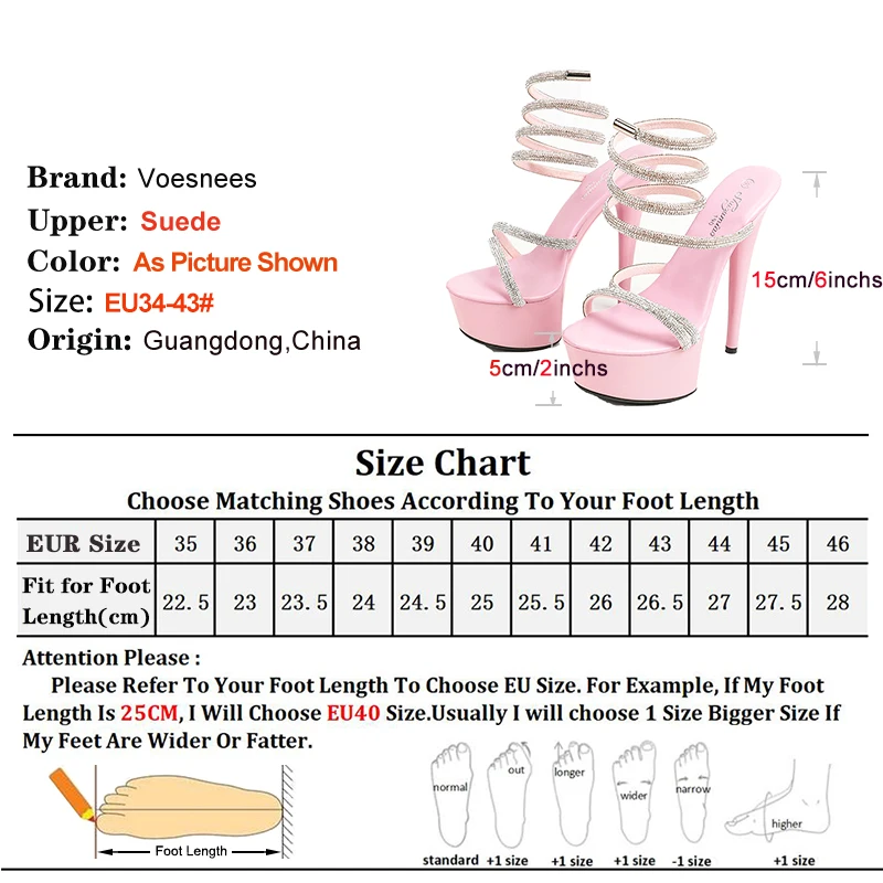 Sexy Ankle Strap Summer Sandals Women Party High Heels Black Platform Bling Diamond Stilettos 15CM Luxury Rhinestone Model Shoes