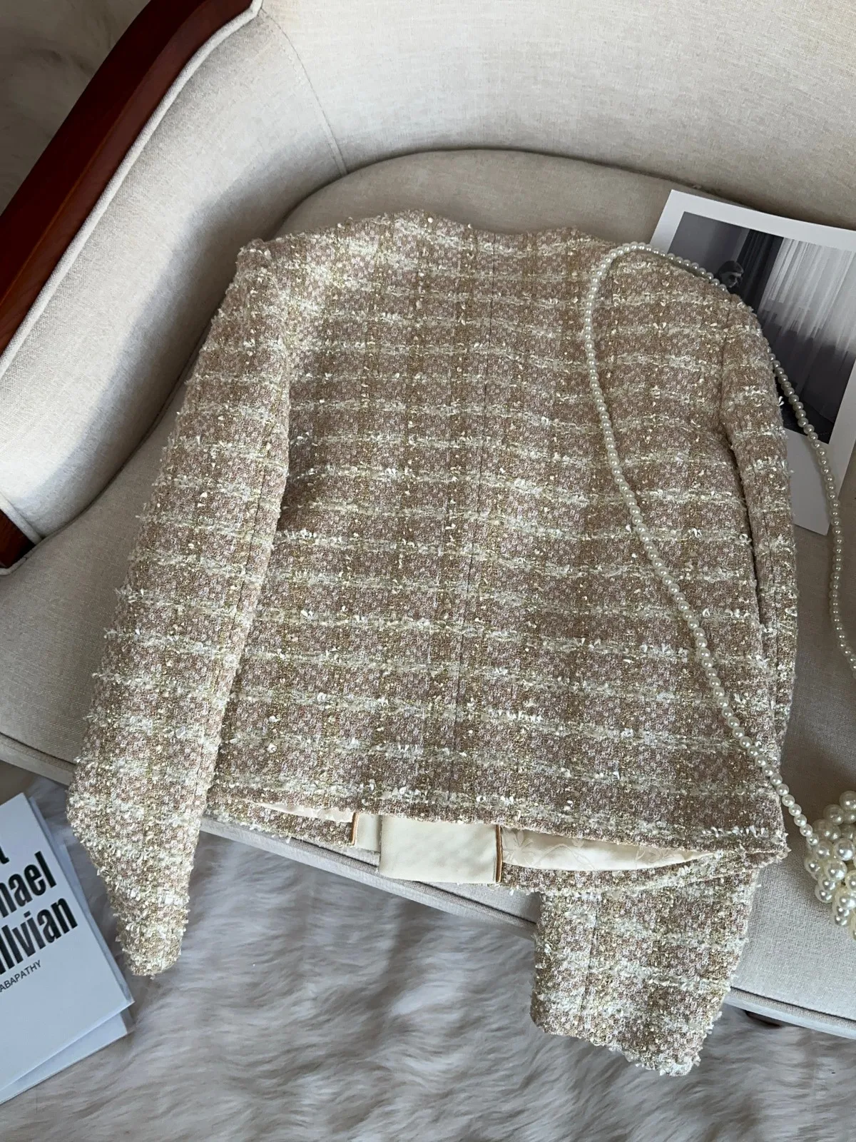 Abrigo de Primavera-Otoño 2024, Estilo Francés, para Mujer, Prenda Superior Elegante, Holgado, Largo, con Cierre de Botones