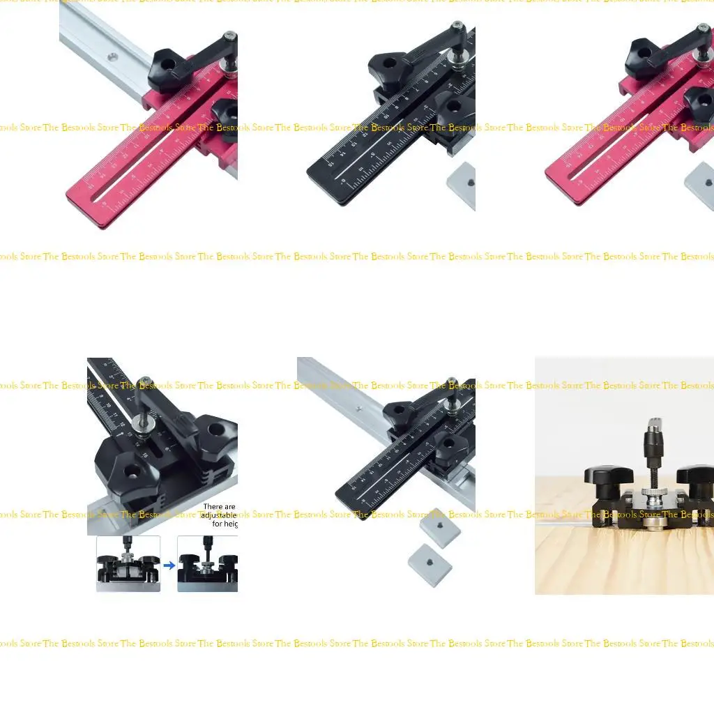 

12PF Thin Rips Jig T Slot Woodworking Clamp Adjustable Fixture for Routers Tablesaw