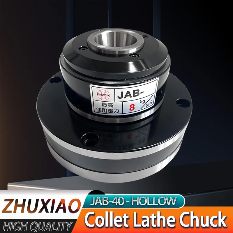 JAB-40 Collet Lathe Pneumatic Chuck Rotatable chuck for CNC lathes Fixture tool Collet Air Chucks