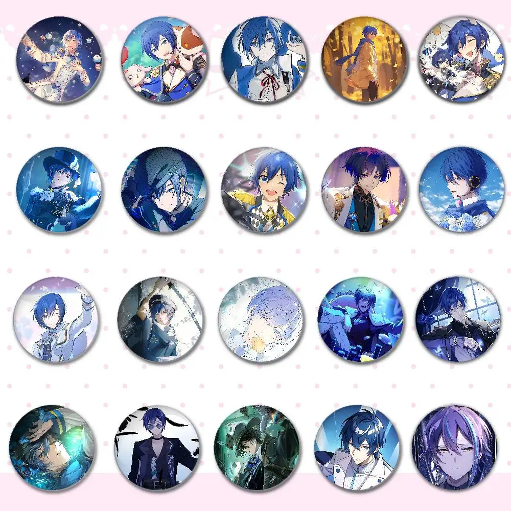 Cartoon K-KAITO Abzeichen Abzeichen Cartoon Runde Broschen Auf Rucksack Jacke Acryl Knopf Pins Sammlung Geschenke