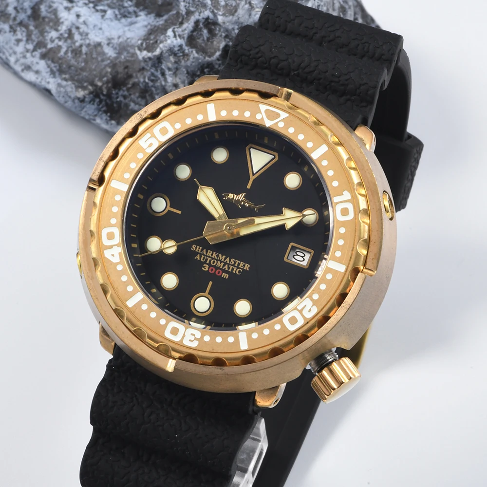 HEIMDALLR WATCH Aluminium bronze Tuna CAN watch Rubber STRAP NH35 Automatic Movement Sapphire diving watch C3 super lume