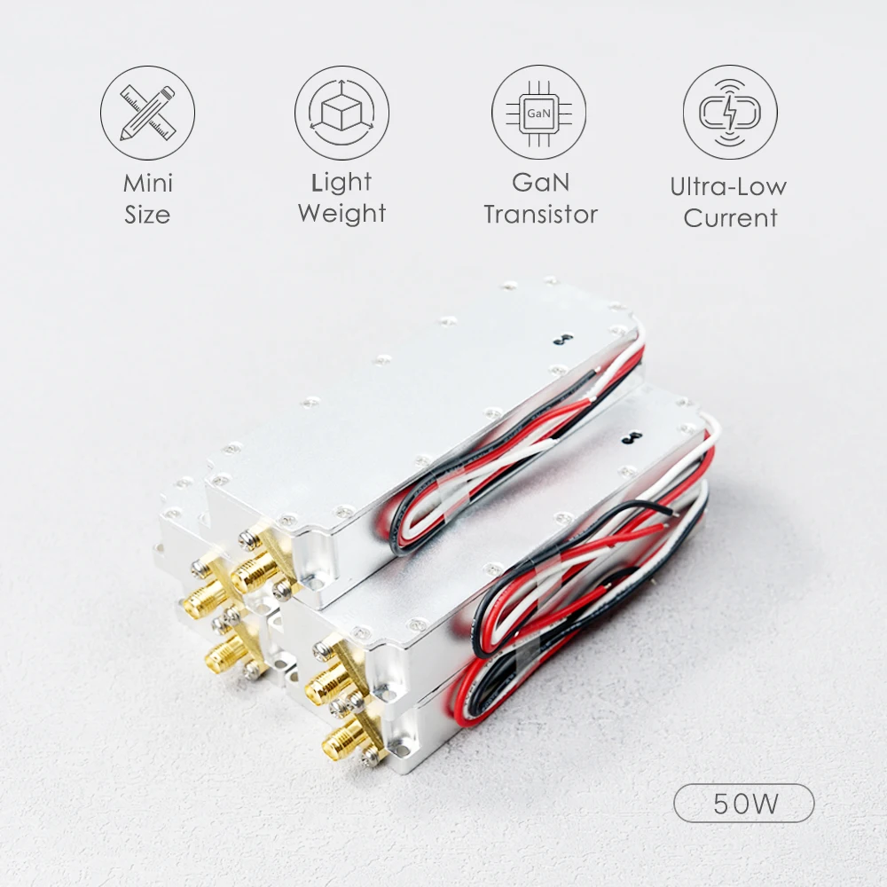 Imagem -06 - Módulo 50w rf Gan Lora Amplificador de Potência Amplificador de Baixa Frequência 100150m 110-160m 120-190m 230300m 300-360m 330-390m 410490mhz