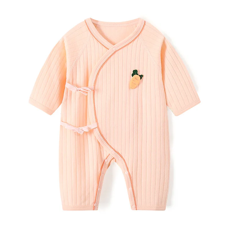 Spring Fall Baby Clothing Girl Clothes Cartoon Cute Long Sleeve Solid Cotton Soft Jumpsuits Newborn Romper Toddler Costume BC722