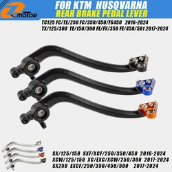 Levier de pédale de frein arrière CNC pour moto, KTM SX, SXF, XC, XCF, XCW, XCFW, EXC, EXCF, 2017-24, Husqvarna TC, TX, TE, David, FE, FX Elasticity, 2016-24