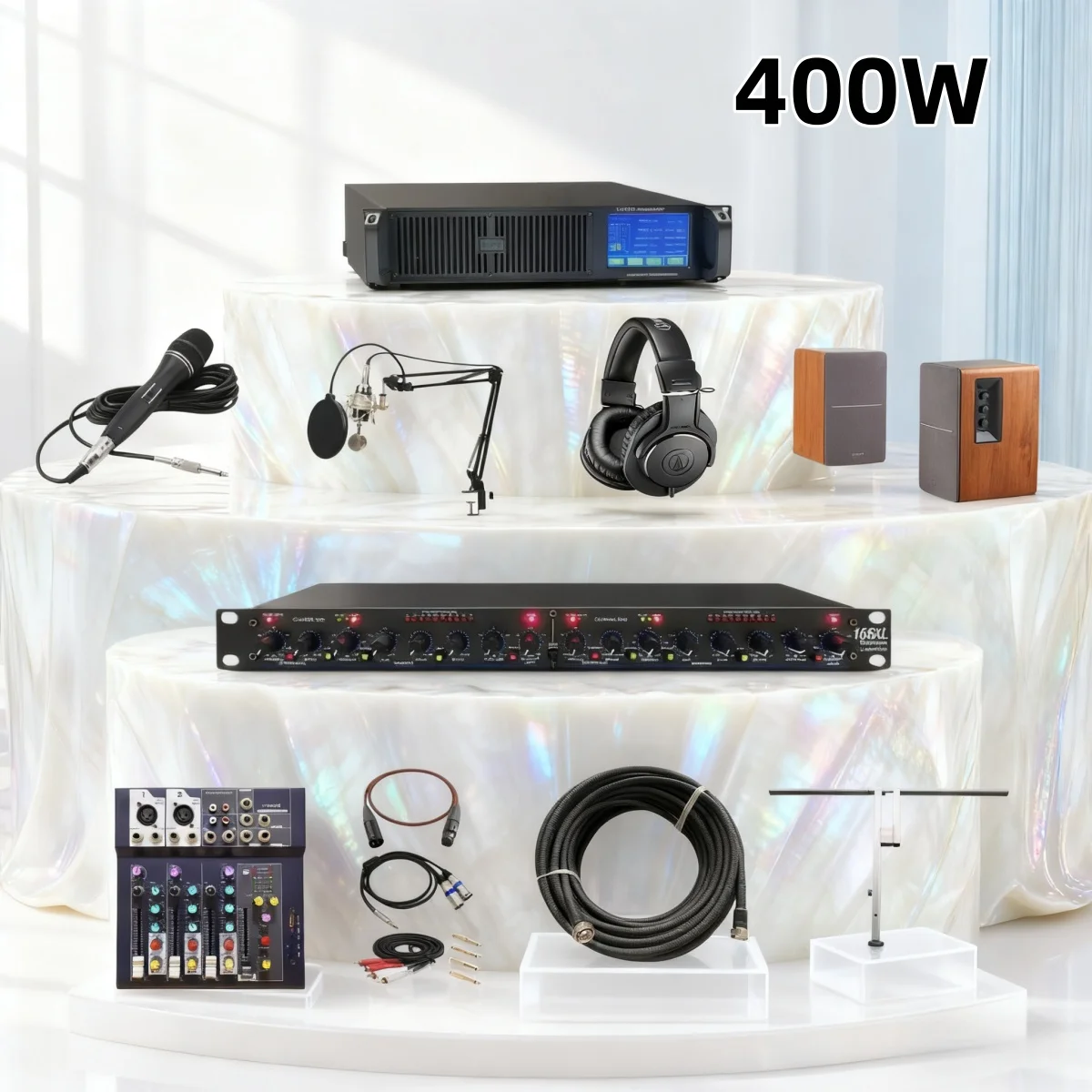 Church 400W FM Transmitter Complete Broadcast Solution, Outdoor Worship System, Full Kit, Lightning Protection
