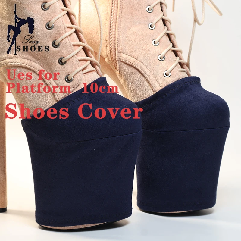 Suede Shoes Cover Platform 10CM Shoes Protectors Cover Pole Dance Training Dedicated Sandals Pumps Boots Wear-Resist Shoes Cover