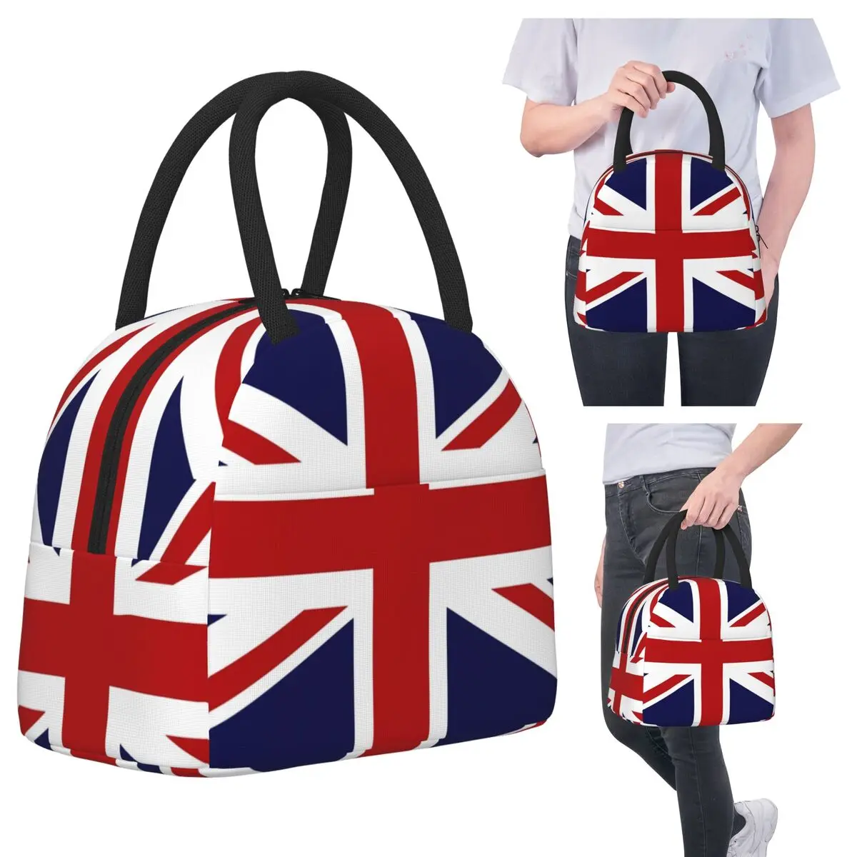 

Union Jack Flag Of The UK Insulated Lunch Bag for Kids School Cooler Thermal Food Box Tote Leakproof Lunch Boxes Container