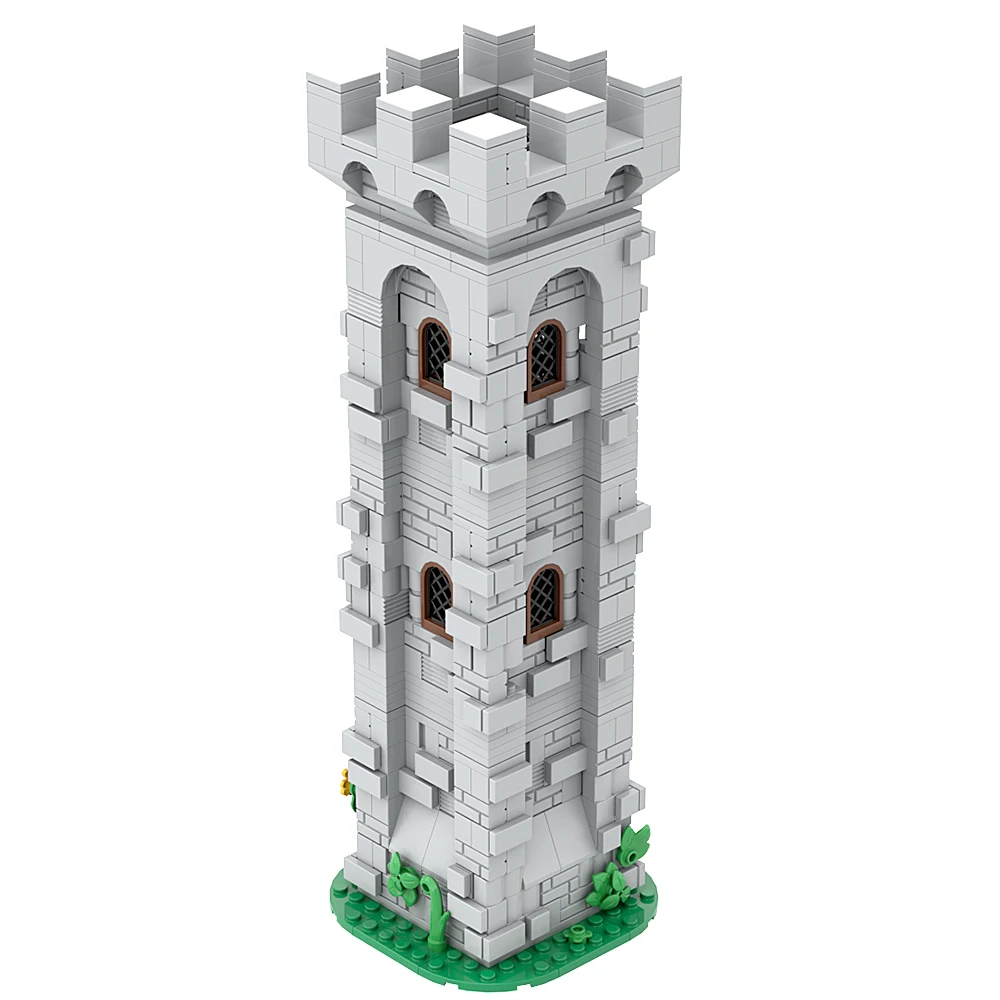 

Gobricks MOC Military Medieval Castle Lions-Knights Watch Tower Building Block Medieval Modular Brick Children Toy Birthday Gift