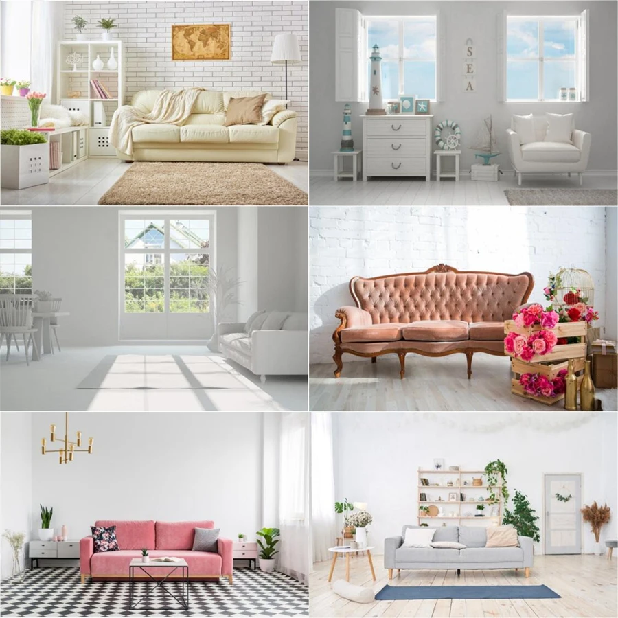 Photography Backdrop Interior Sofa Table Baby Children Portrait Shooting Background Banner Props For Studio Shoot Decor Poster