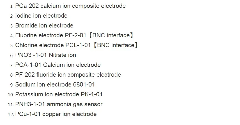 PF-2-01 Fluoride Ion Selective Electrode PCL-1-01 Calcium Potassium Lead Copper Chloride Ion Concentration