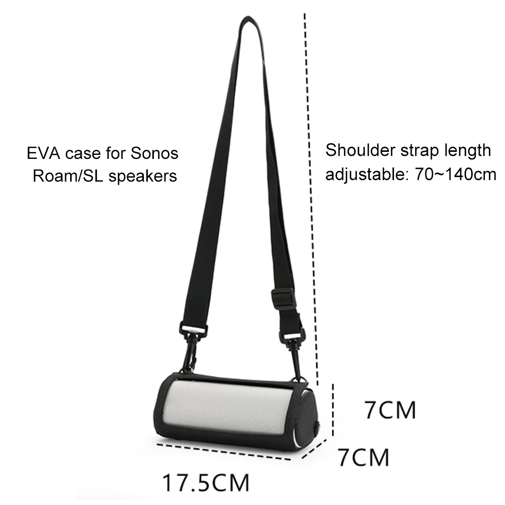 غطاء بديل واقٍ مع حزام كتف حامل مكبر صوت محمول للسفر لمكبر الصوت Sonos Roam/SL المتوافق مع البلوتوث