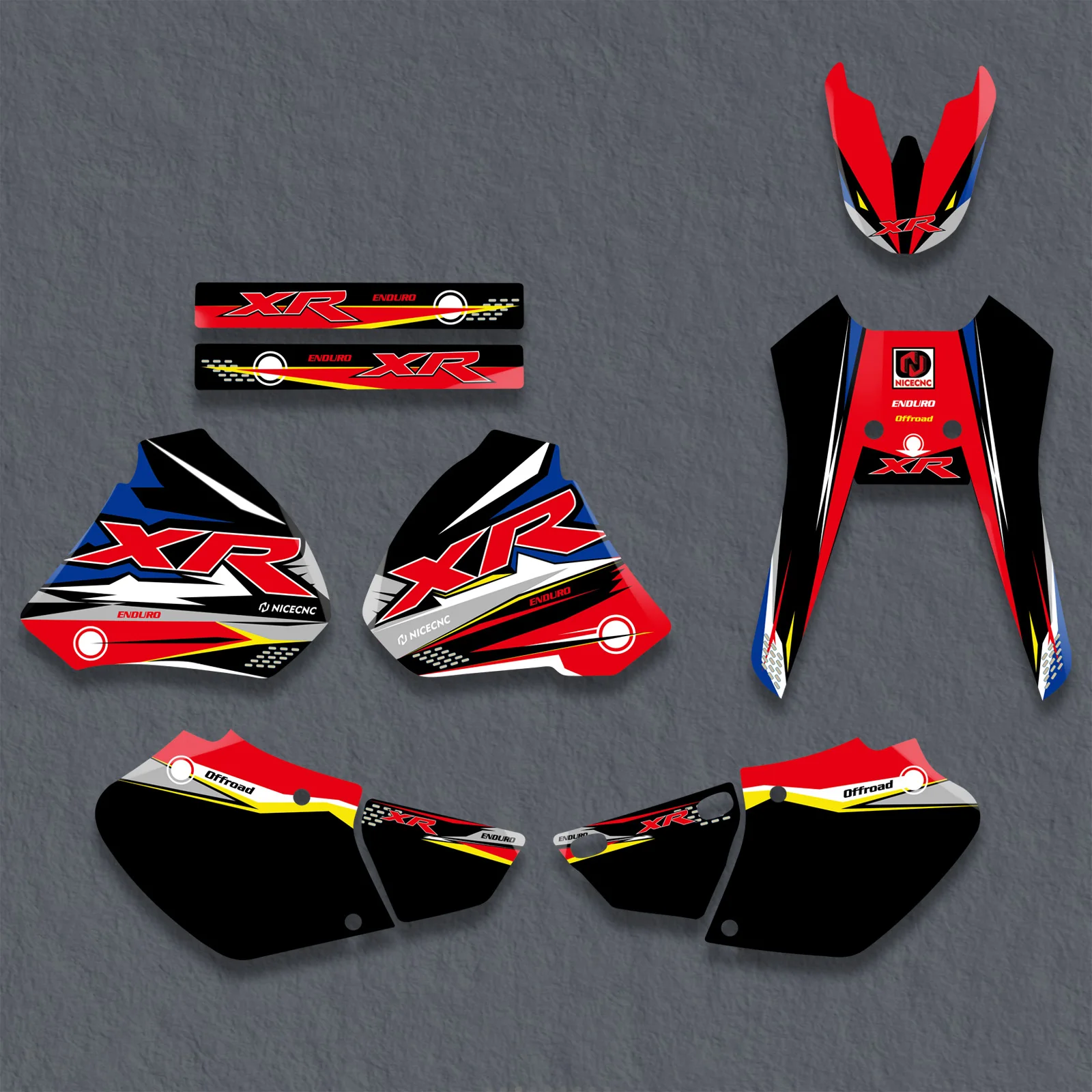 NICECNC For Honda XR250 XR400 XR 250 400 1996-2004 2003 2002 2001 2000 Motorcycle Graphics Background Decal Sticker Customize - Image 2