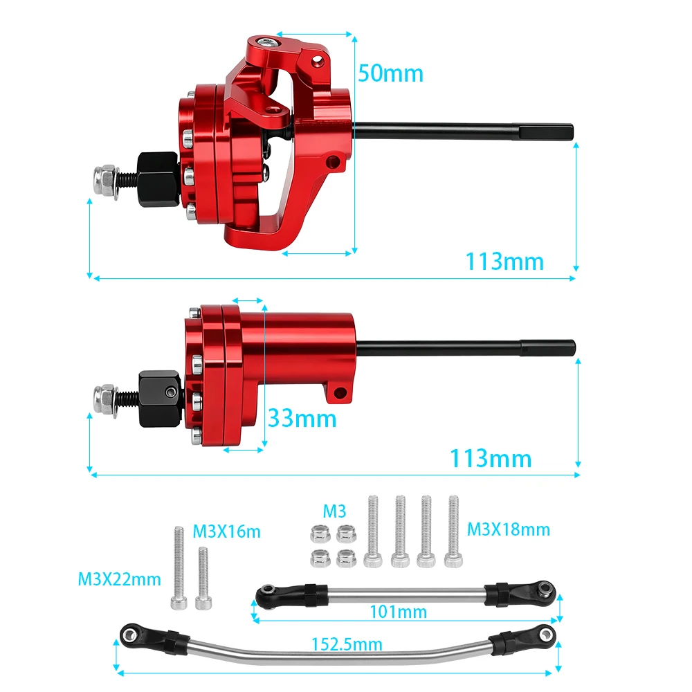 Metal AR44 Portal Axle Rear / Front‑Rear Axle Set For 1/10 Axial SCX10 II 90047 RC Crawler Upgrade Replacement Parts