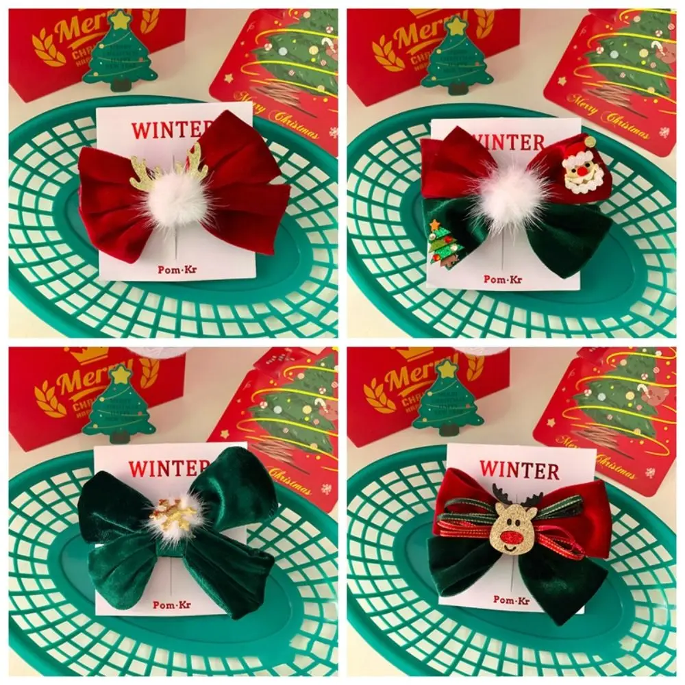 Headgear Exquisite Christmas Accessories Cute Fashion Elk Headwear Santa Claus Flocking Christmas Deer Hairpin Children