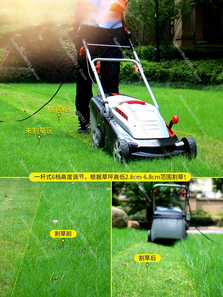 Mower Small Household Multi-Functional Hand Push Weeding Machine Lawnmower Mower Artifact