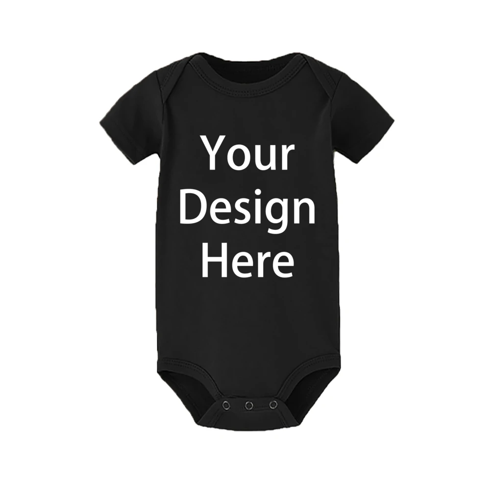 Personalised Baby Romper Custom Photo Name Infant Bodysuit Short Sleeve Crew Neck Jumpsuit Commemorative Gifts To Babys