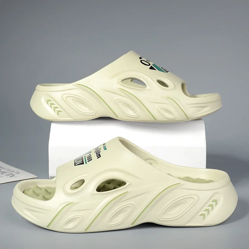 

Новые мужские массажные шлепанцы-сабо для дома и улицы, пляжные повседневные сандалии для мужчин, удобная подошва, летние мужские тапочки