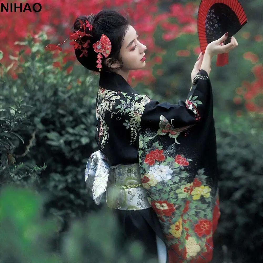 Todo fósforo campana Kimono Sakura horquilla flor Sakura borla abanico Clip de pelo estilo antiguo horquilla Kimono Clip de pelo foto Pros