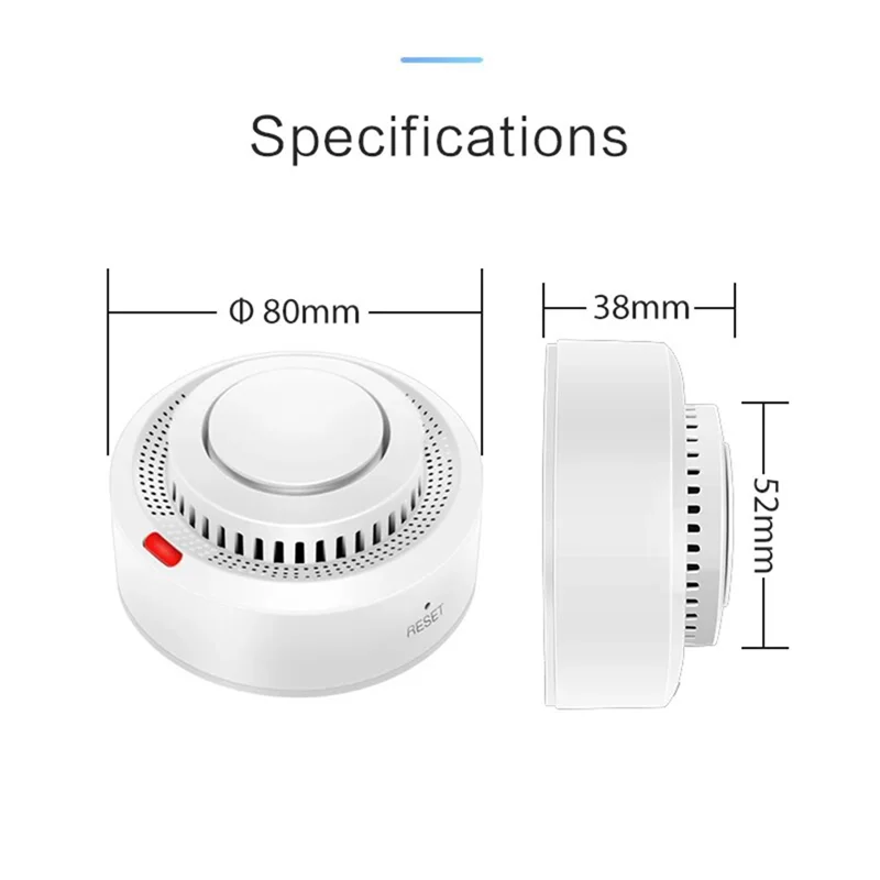 L72A-Tuya Wifi Rauchmelder Räucherei Kombination Feuer Alarm Home Security System Feuerwehrmann 1PCS