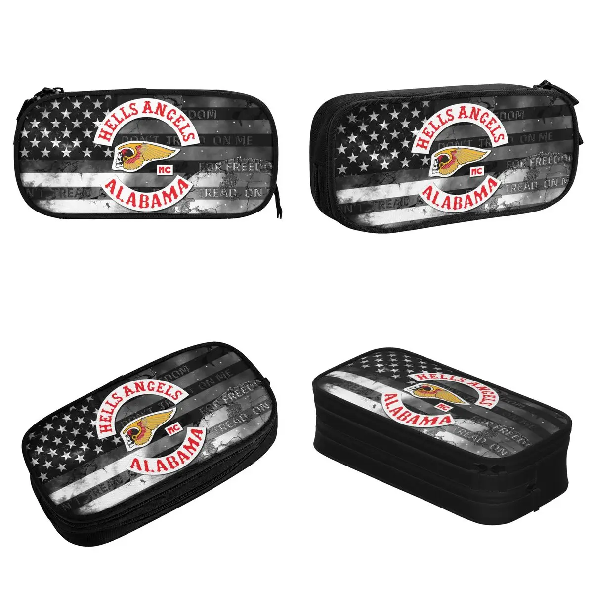 Hells Angels Motorcycle Club Pencil Case Cute Pen Bag Student Large Storage Students School Cosmetic Pencilcases