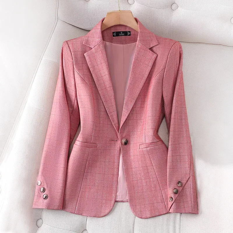 Damen Mantel Blazer Frauen Büro Geschäft elegante Langarm Single Button schlanke Arbeits kleidung