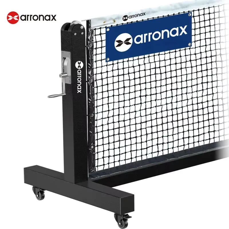Arronax Heavy Duty Steel Pickleball Net Set Premium Winder Surface Mount System for Outdoor Indoor Court Durable Portable