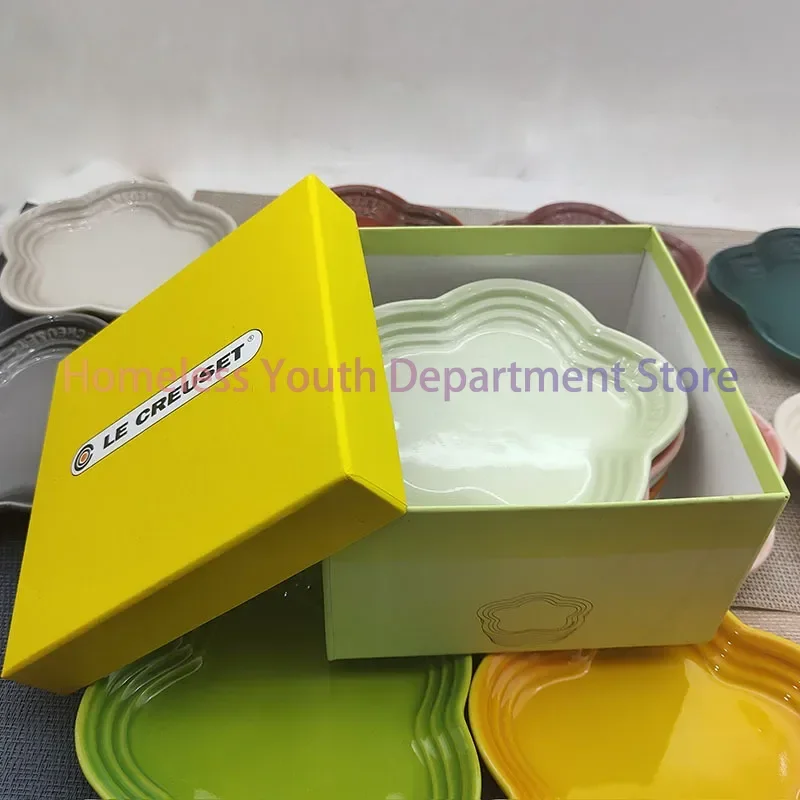 14cm Plum Blossom Small Plate Sauce Plates French Cool Color Cake Dish Gradual Spit Bone Dishs Tableware Ceramic Dessert image 3