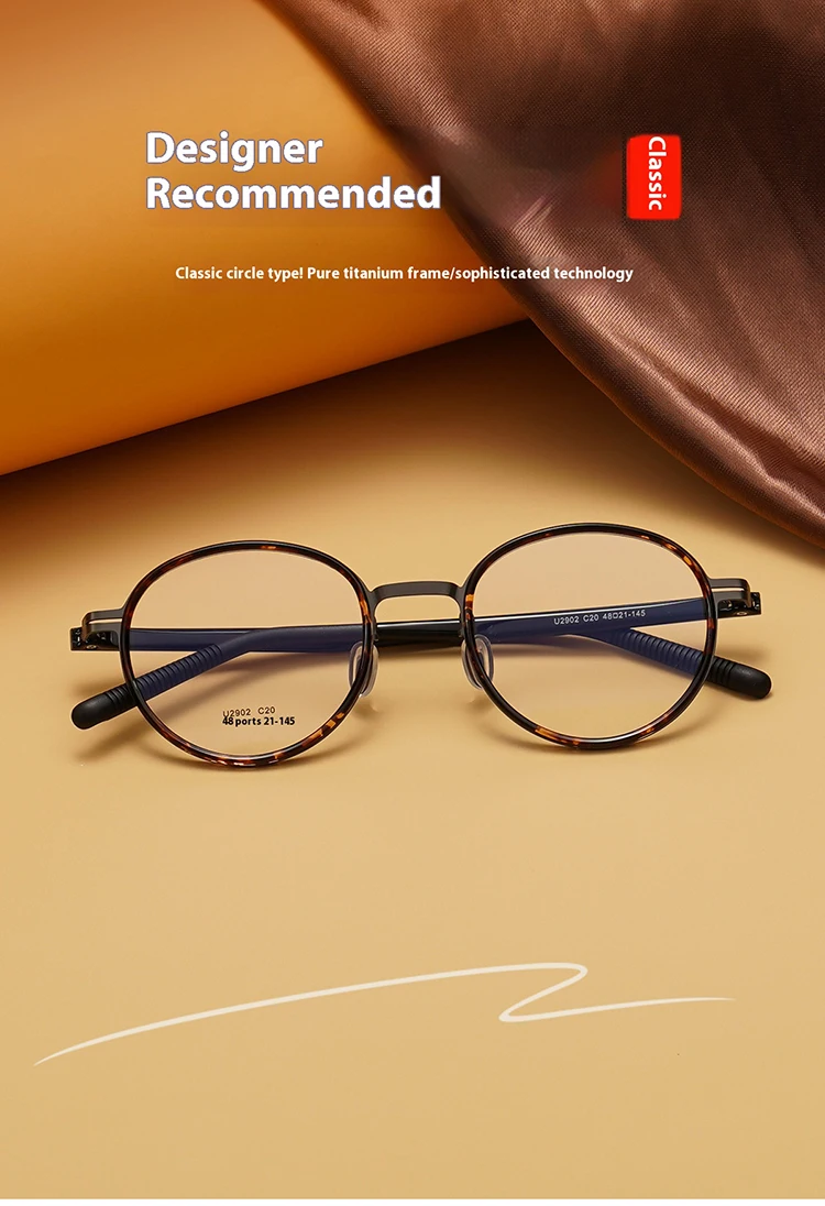 ALICIA Herrenmode Retro Runde Brille Kleine Größe Gläser Ultraleichte TR90 Brillen Optische Verordnung Rahmen Neu – Detail 2