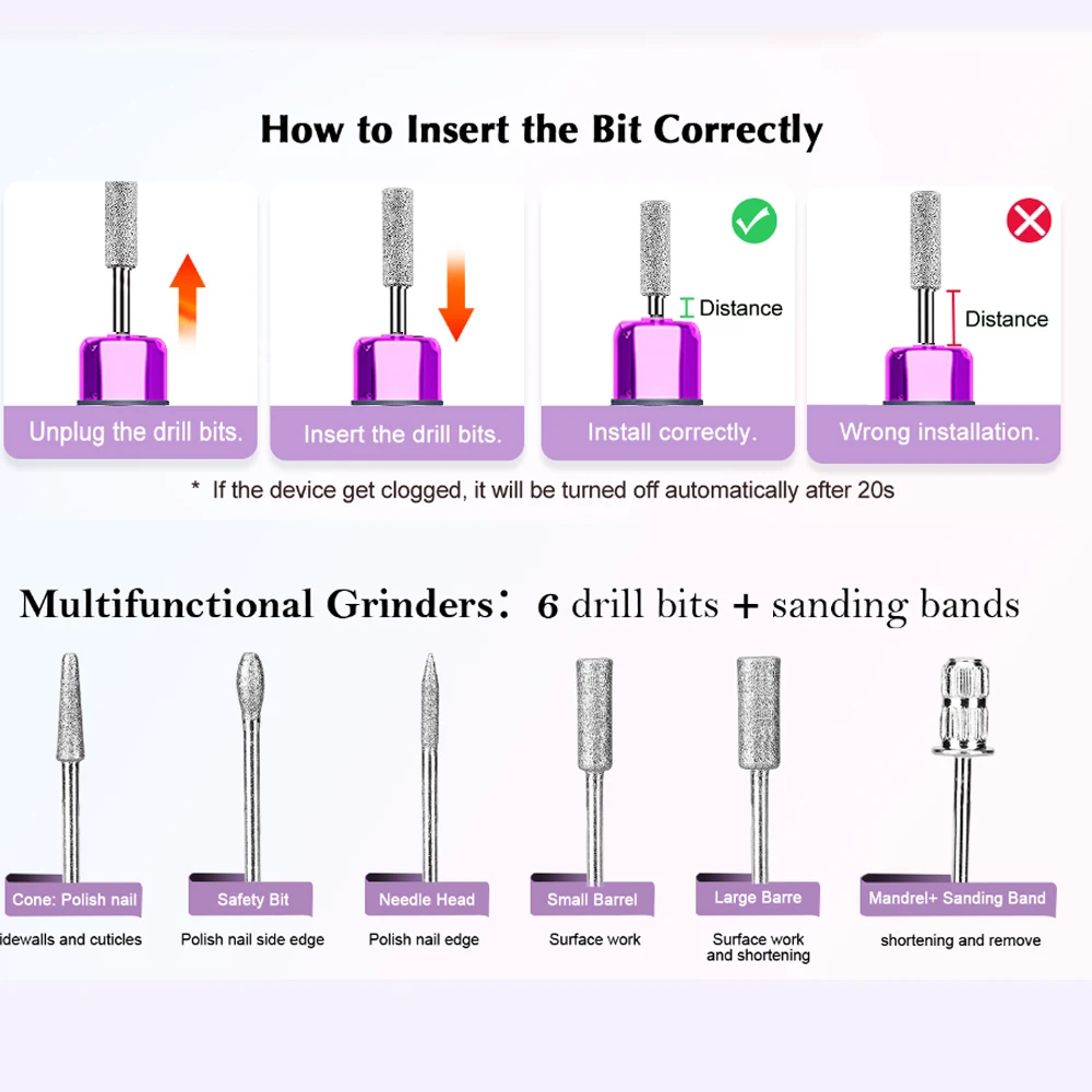 قلم إزالة طلاء الأظافر بواجهة USB للاستخدام المنزلي، أداة طحن الأظافر الميتة، ملحقات العناية بالجمال #5
