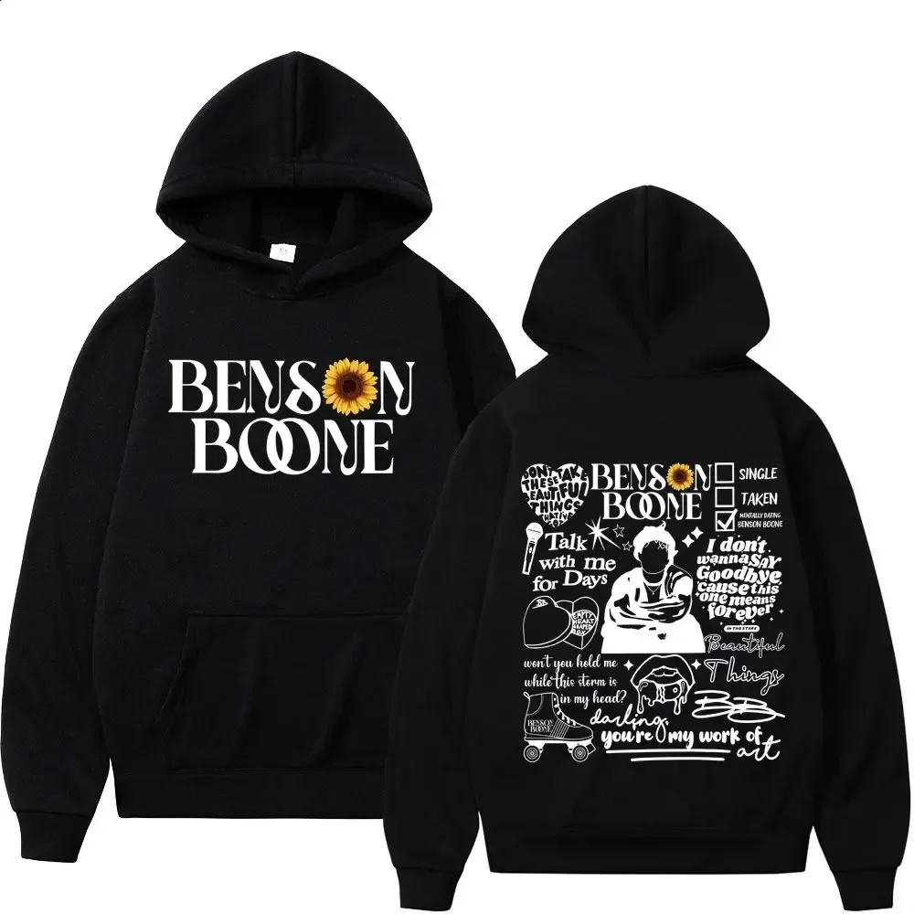 เสื้อฮู้ดลายกราฟิก Winter Benson Boone American Heart Tour Wen Tai แฟชั่นผู้ชาย ผ้าฝ้าย สปอร์ตแวร์ ฮิปฮอป ทรงหลวม