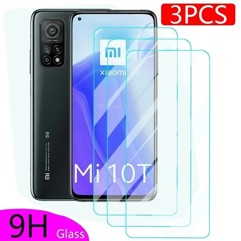 Película de vidro temperado para telefone móvel, protetores de tela para xiaomi mi 10 t, nota redmi 10 pro max 10s mi10 t lite 5g 10tpro, 3pcs