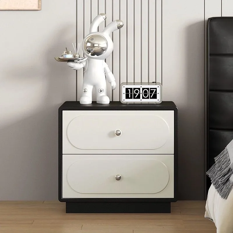 

Simple modern solid wood bedside table light luxury household bedroom storage bedside table