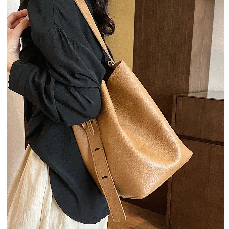 PU Leather Bucket Bags for Women shoulder messenger Bag Trend purse and Handbags Travel Lady Designer Brand Female Hand Bag bols