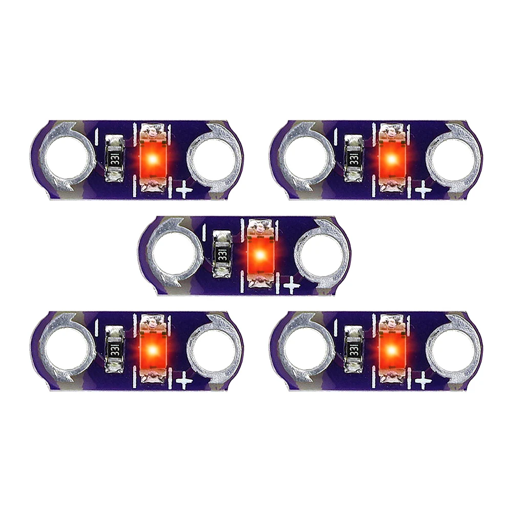 5PCS/A Set Mini LilyPad LED 3V-5V LED Equipment Light Module For Arduino /Red//Blue/Yellow/Green/White