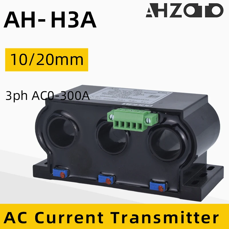 3ph AC Current Transmitter 4-20mA 0-20mA 0-5V 10V RS485 Output 3-phase Current Mutual Transducer Perforated Hall Current  Sensor